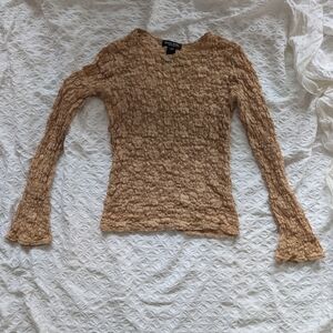 Vintage Gold Lace Top
